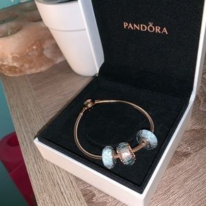 Pandora bracelet with charms